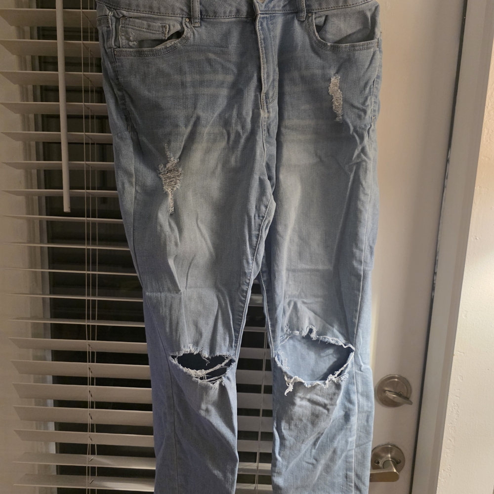 d. jeans Light Blue Ripped Skinny Jeans